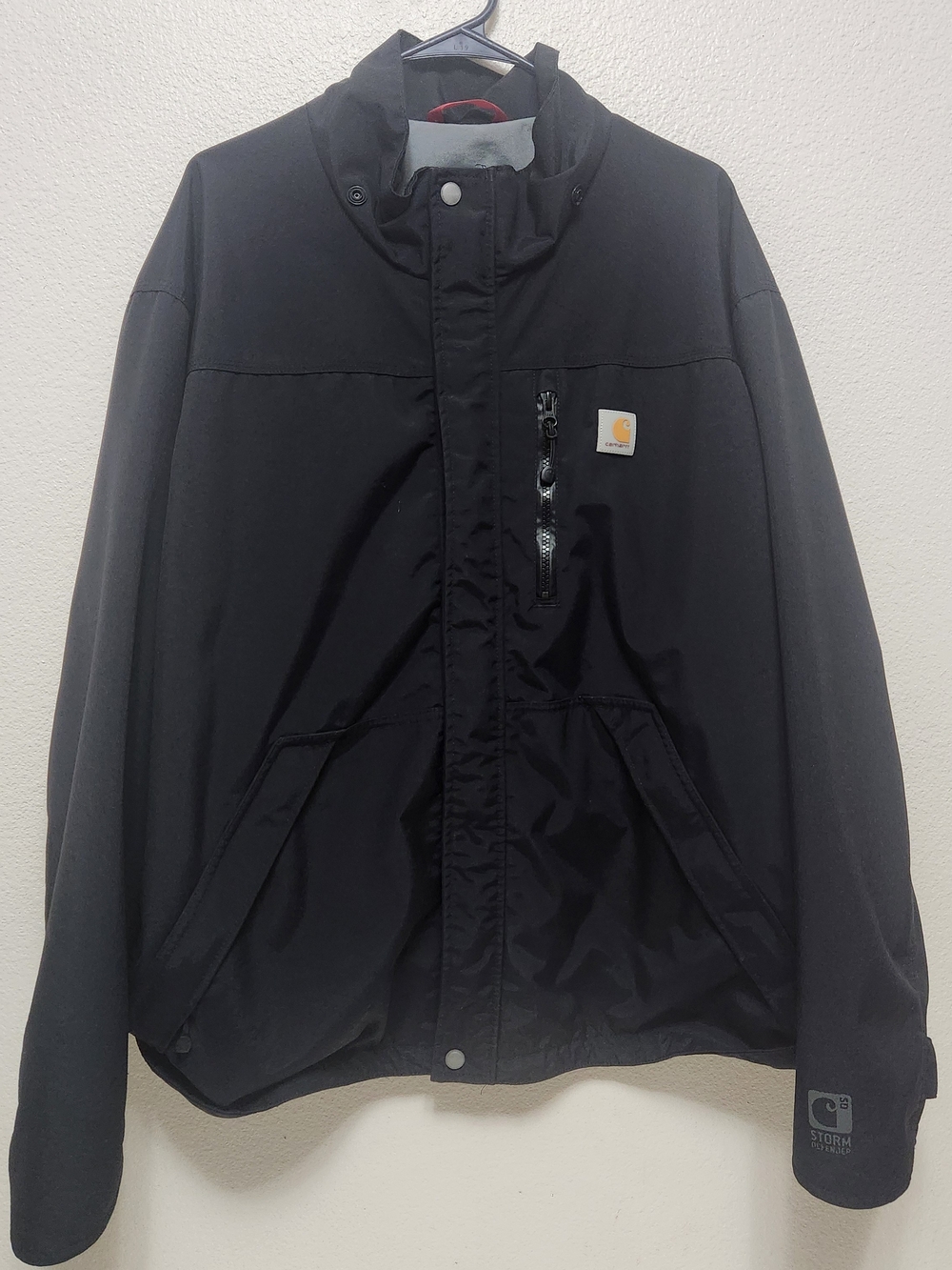 Carhartt Storm Defender Jacket Mens XL Black J162001 Rain Waterproof Outdoor